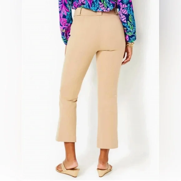 Lilly Pulitzer Parrish High Rise Crop Flare Pant 💛🤎 - Picture 9 of 9